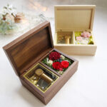 30弁】ラルゴ 花付き オルゴール プレゼント おしゃれ 木製 ｜株式会社